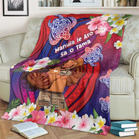 Samoa Father's Day Blanket Happy Father And Child