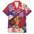 Personalised Samoa Father's Day Family Matching Off Shoulder Maxi Dress and Hawaiian Shirt Happy Father And Child