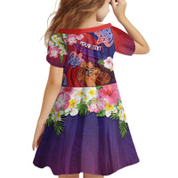 Personalised Samoa Father's Day Family Matching Off Shoulder Short Dress and Hawaiian Shirt Happy Father And Child