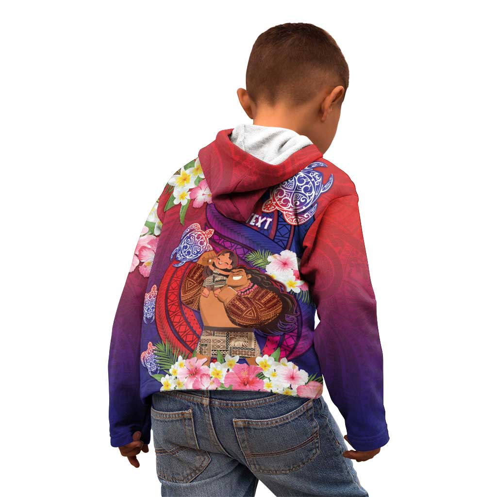 Personalised Samoa Father's Day Kid Hoodie Happy Father And Child
