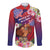 Personalised Samoa Father's Day Long Sleeve Button Shirt Happy Father And Child