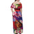 Personalised Samoa Father's Day Off Shoulder Maxi Dress Happy Father And Child