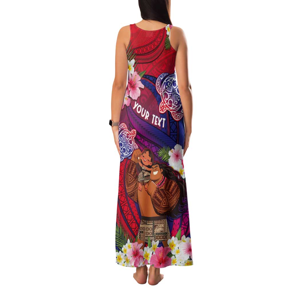 Personalised Samoa Father's Day Tank Maxi Dress Happy Father And Child