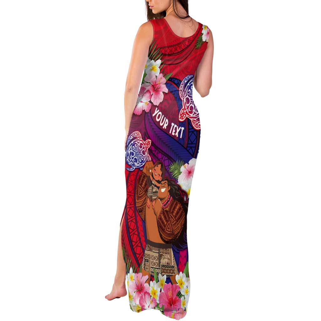 Personalised Samoa Father's Day Tank Maxi Dress Happy Father And Child