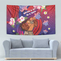Samoa Father's Day Tapestry Happy Father And Child