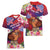 Personalised Samoa Father's Day Women V-Neck T-Shirt Happy Father And Child