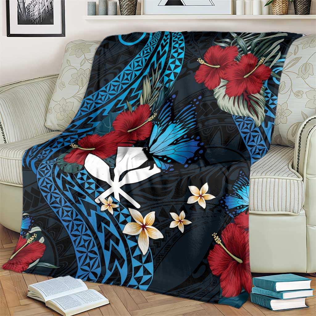 Hawaii Butterfly Blanket Kanaka Maoli Mix Hibiscus