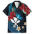 Hawaii Butterfly Family Matching Long Sleeve Bodycon Dress and Hawaiian Shirt Kanaka Maoli Mix Hibiscus