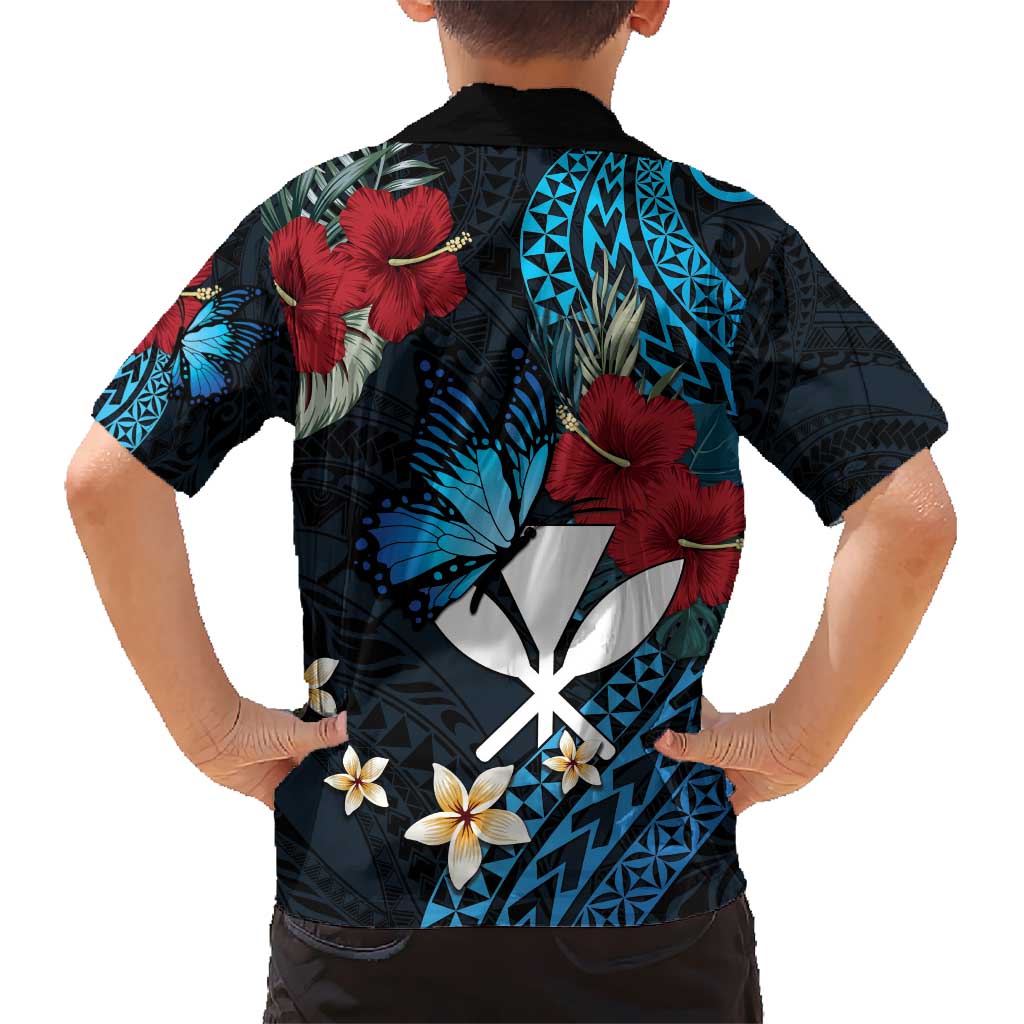 Hawaii Butterfly Hawaiian Shirt Kanaka Maoli Mix Hibiscus
