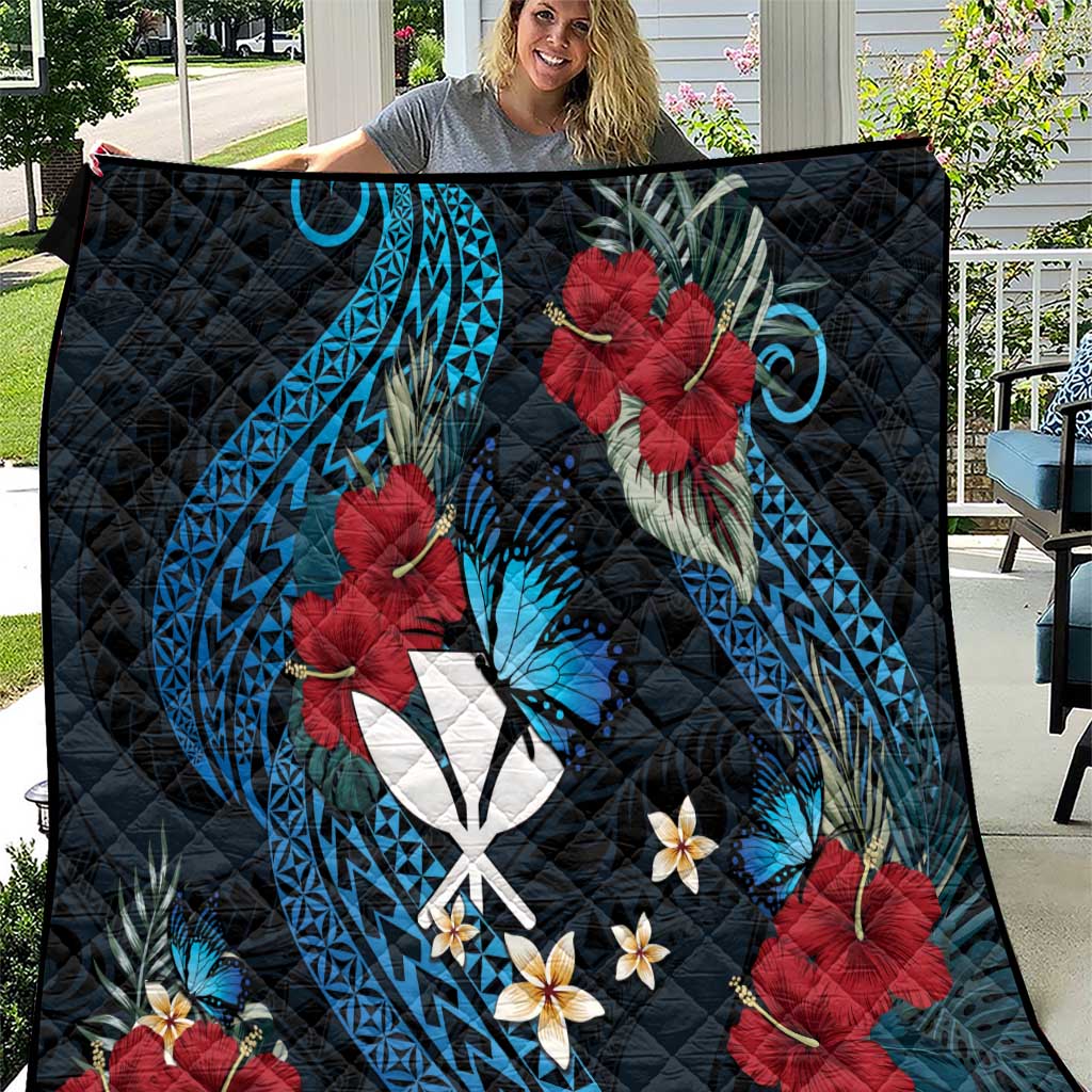 Hawaii Butterfly Quilt Kanaka Maoli Mix Hibiscus