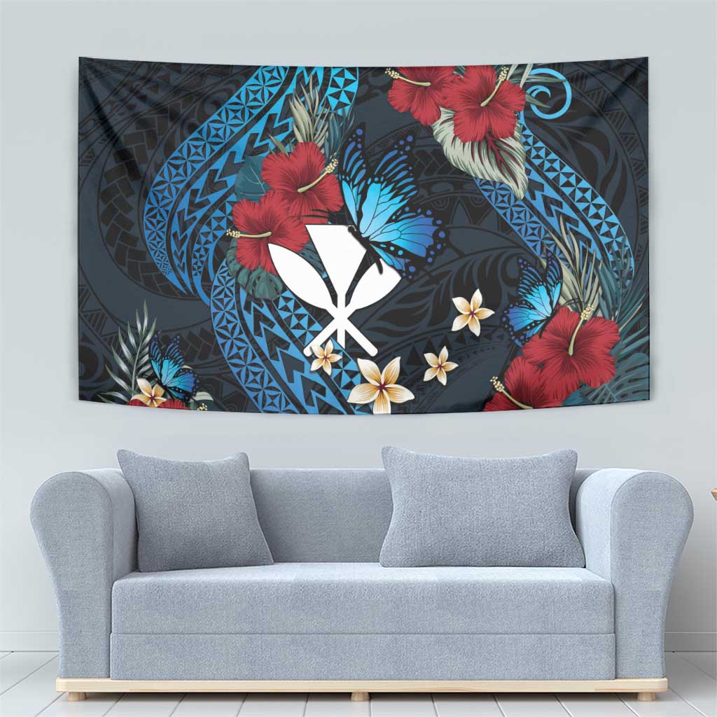 Hawaii Butterfly Tapestry Kanaka Maoli Mix Hibiscus