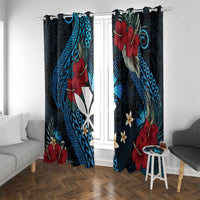 Hawaii Butterfly Window Curtain Kanaka Maoli Mix Hibiscus