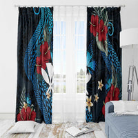 Hawaii Butterfly Window Curtain Kanaka Maoli Mix Hibiscus