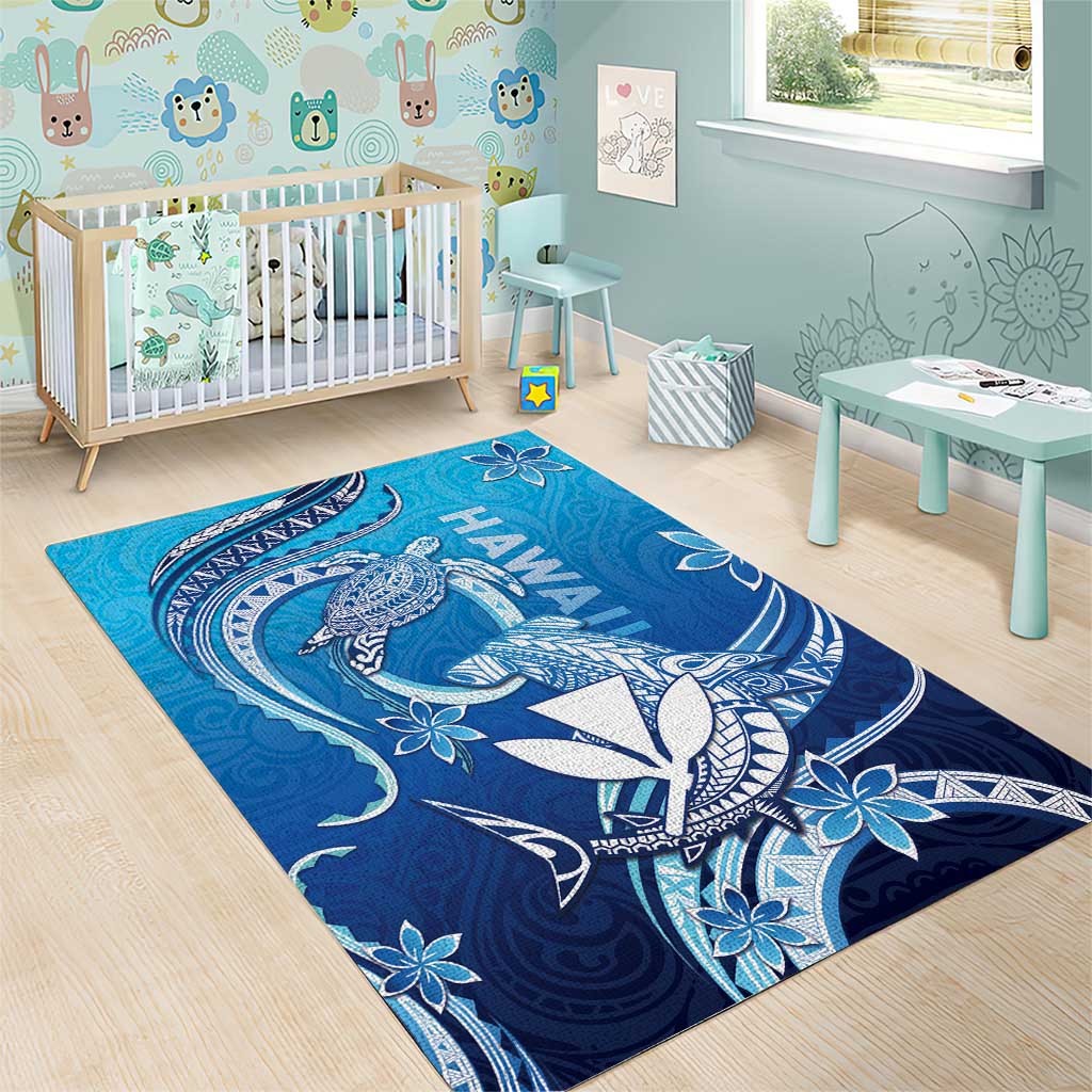 Hawaii Area Rug Turtle With Hammerhead Shark Oceanic
