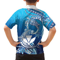 Hawaii Family Matching Long Sleeve Bodycon Dress and Hawaiian Shirt Turtle With Hammerhead Shark Oceanic DT04 - Polynesian Pride