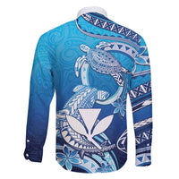 Hawaii Family Matching Long Sleeve Bodycon Dress and Hawaiian Shirt Turtle With Hammerhead Shark Oceanic DT04 - Polynesian Pride