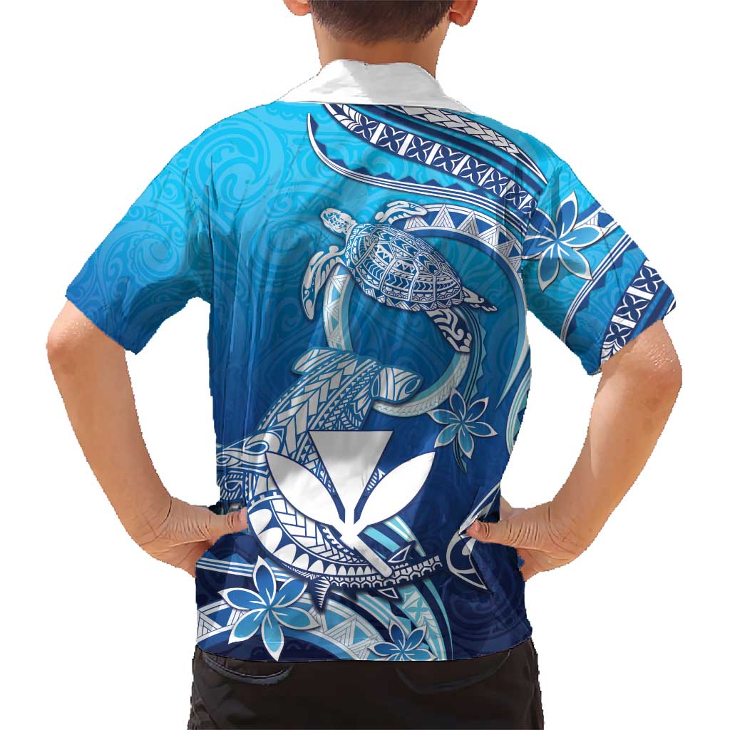 Hawaii Kid Hawaiian Shirt Turtle With Hammerhead Shark Oceanic