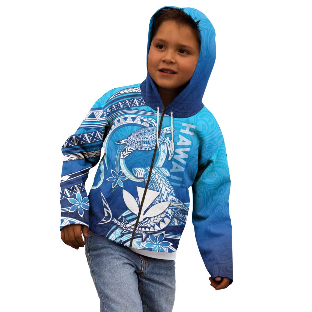 Hawaii Kid Hoodie Turtle With Hammerhead Shark Oceanic