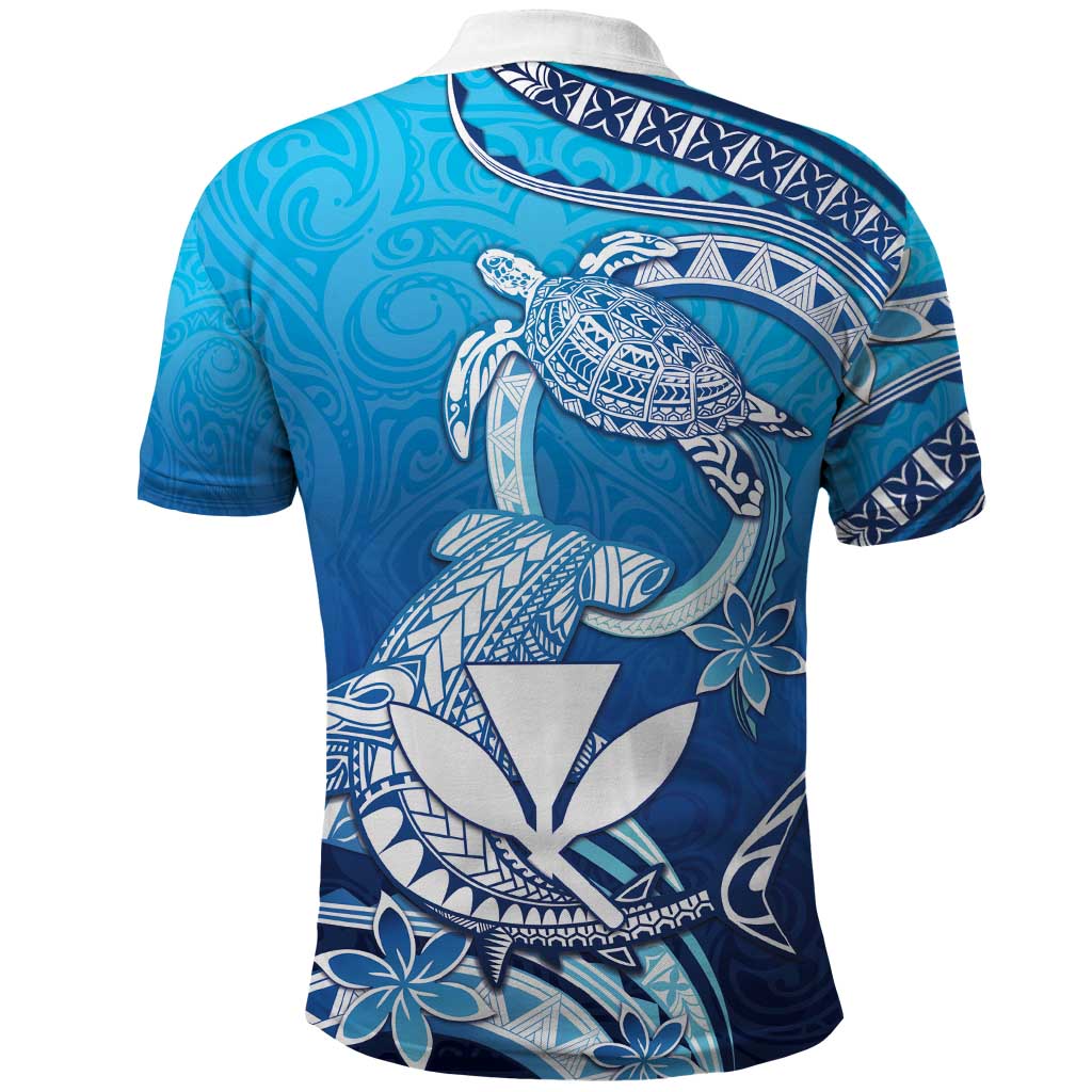 Hawaii Polo Shirt Turtle With Hammerhead Shark Oceanic