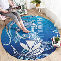 Hawaii Round Carpet Turtle With Hammerhead Shark Oceanic