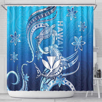Hawaii Shower Curtain Turtle With Hammerhead Shark Oceanic
