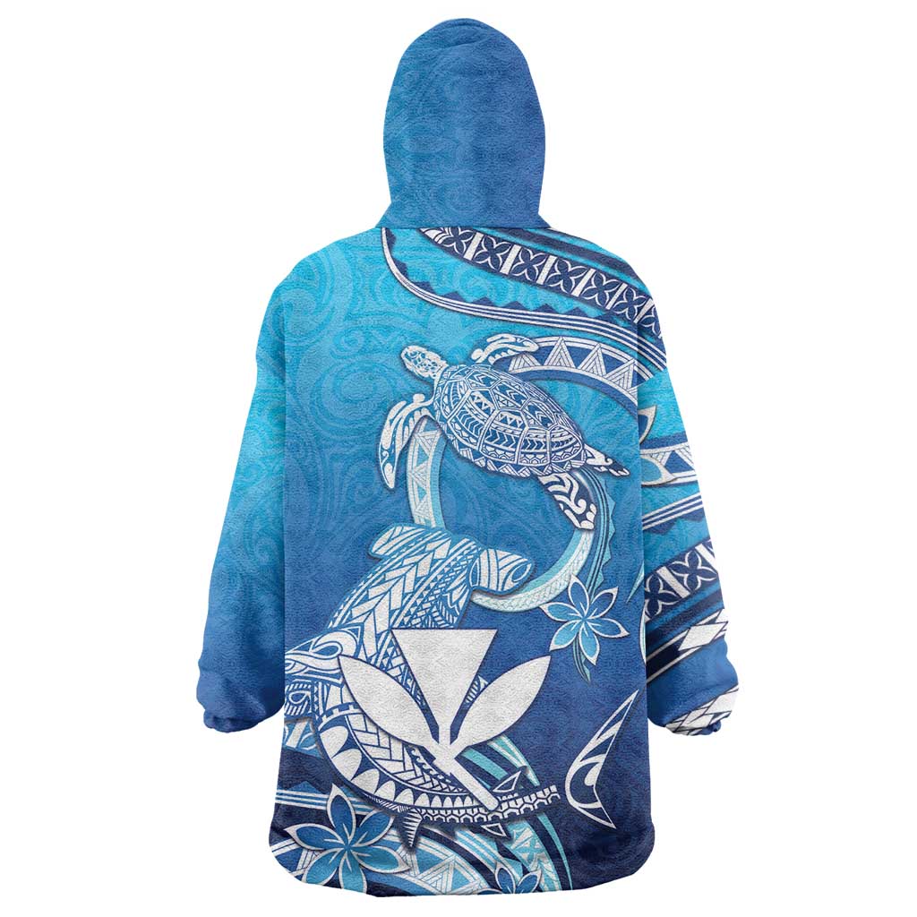 Hawaii Wearable Blanket Hoodie Turtle With Hammerhead Shark Oceanic