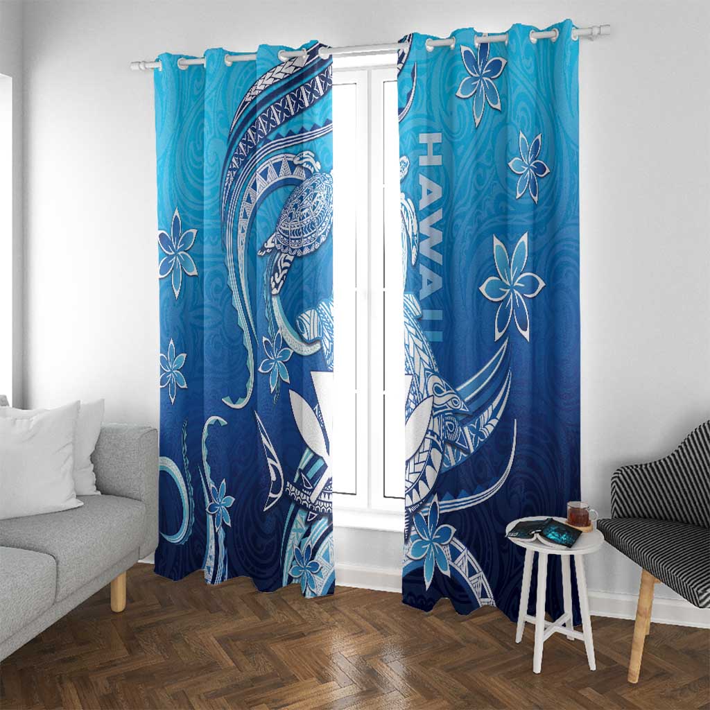 Hawaii Window Curtain Turtle With Hammerhead Shark Oceanic