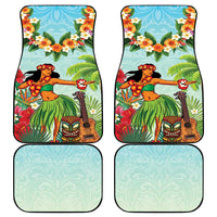 Hawaii Lei Day Car Mats Hula Girl With Tropical Forest