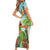 Hawaii Lei Day Family Matching Short Sleeve Bodycon Dress and Hawaiian Shirt Hula Girl With Tropical Forest
