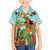 Hawaii Lei Day Family Matching Short Sleeve Bodycon Dress and Hawaiian Shirt Hula Girl With Tropical Forest