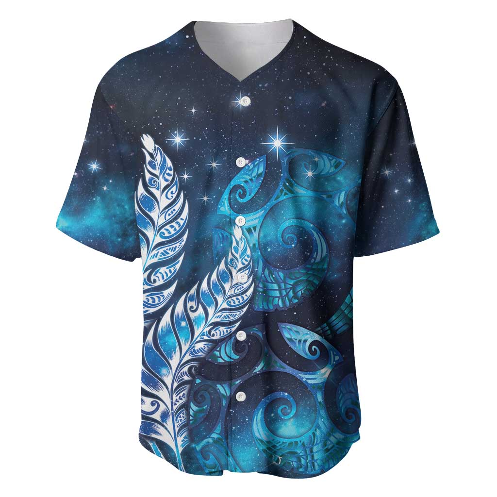 New Zealand Matariki Baseball Jersey Maori Koru Mix Silver Fern