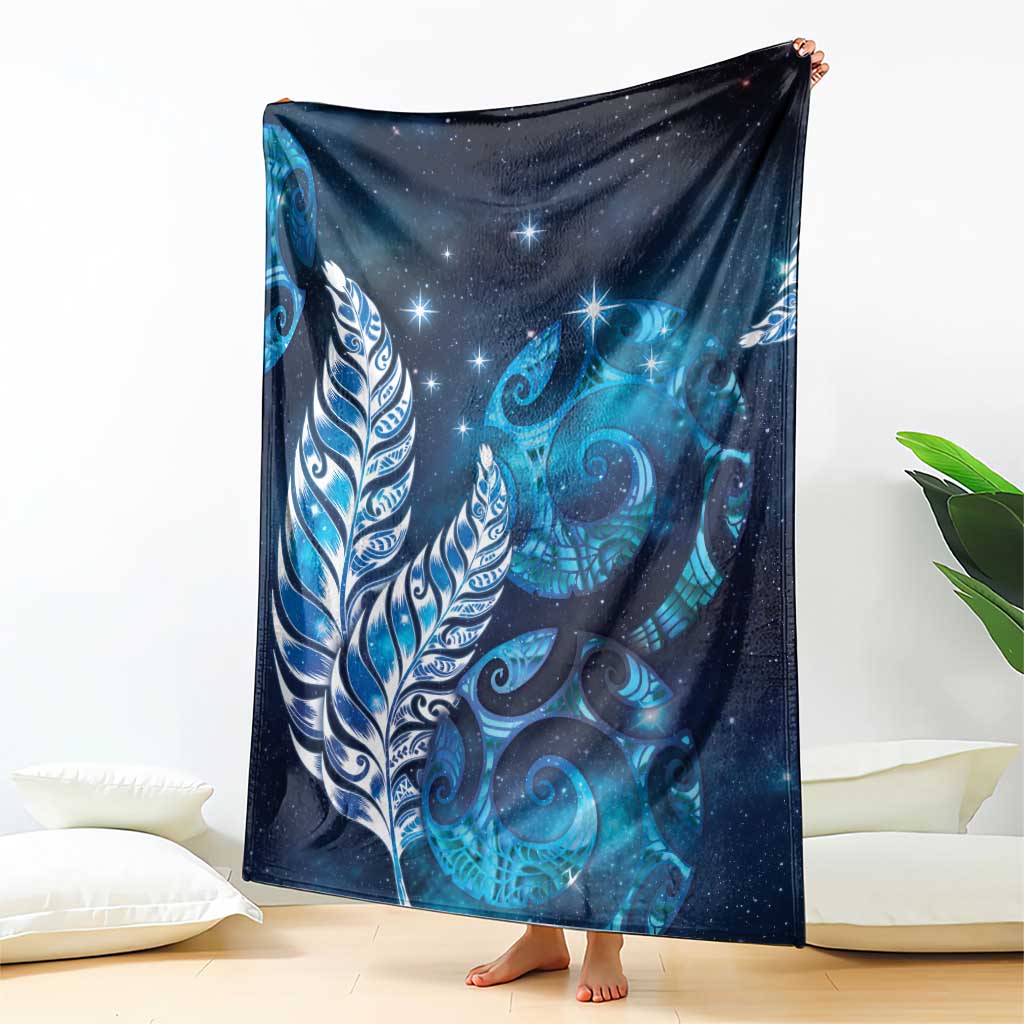 New Zealand Matariki Blanket Maori Koru Mix Silver Fern