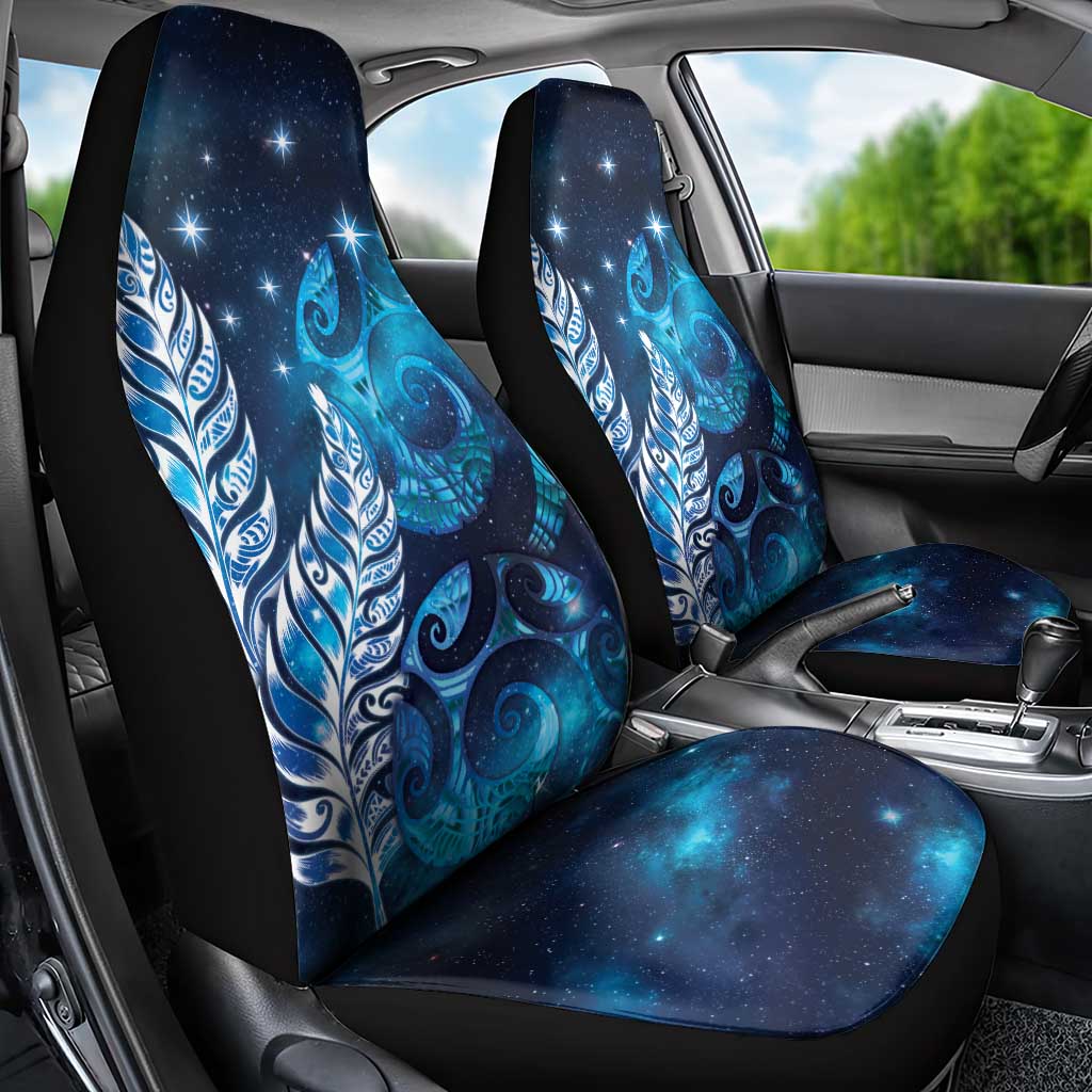 New Zealand Matariki Car Seat Cover Maori Koru Mix Silver Fern