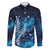 New Zealand Matariki Family Matching Off The Shoulder Long Sleeve Dress and Hawaiian Shirt Maori Koru Mix Silver Fern