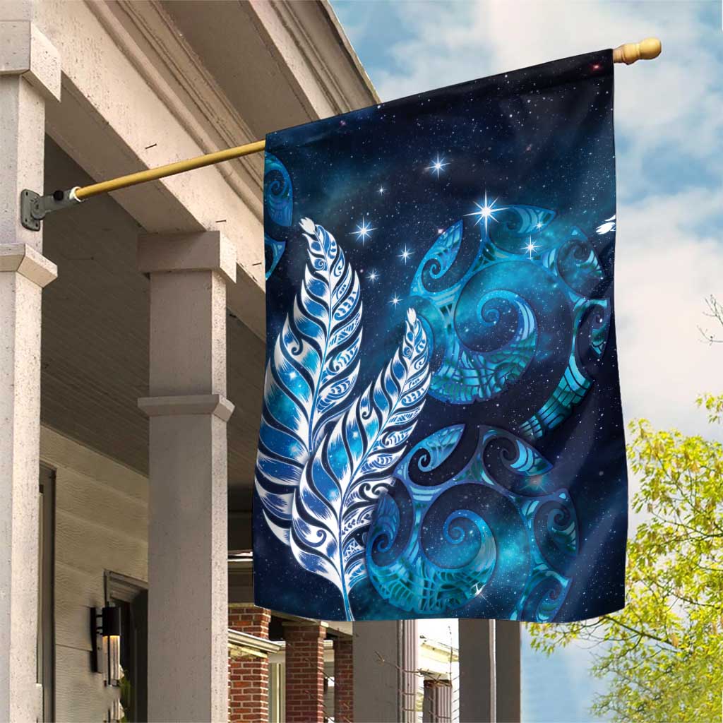 New Zealand Matariki Garden Flag Maori Koru Mix Silver Fern
