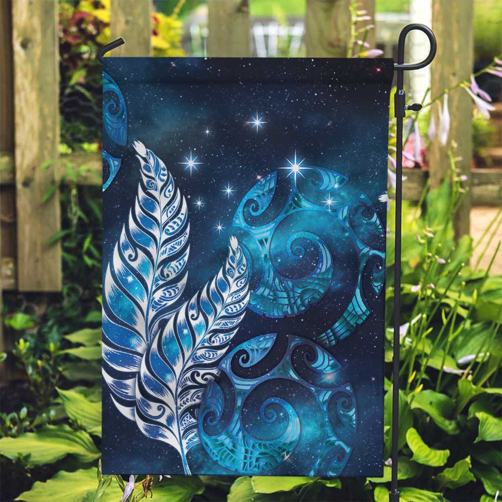 New Zealand Matariki Garden Flag Maori Koru Mix Silver Fern