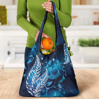 New Zealand Matariki Grocery Bag Maori Koru Mix Silver Fern