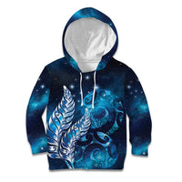 New Zealand Matariki Kid Hoodie Maori Koru Mix Silver Fern