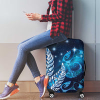 New Zealand Matariki Luggage Cover Maori Koru Mix Silver Fern