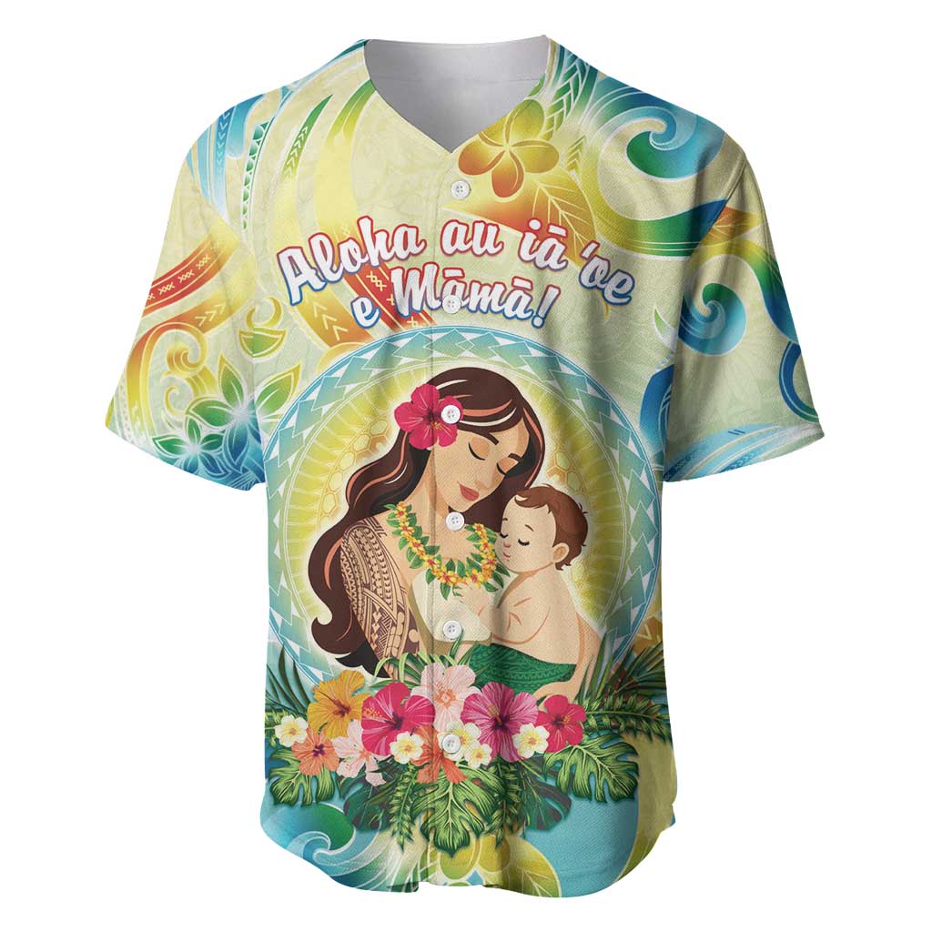 Personalised Hawaii Mother's Day Baseball Jersey I Love You Mom DT04 Yellow - Polynesian Pride