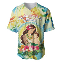 Personalised Hawaii Mother's Day Baseball Jersey I Love You Mom DT04 Yellow - Polynesian Pride
