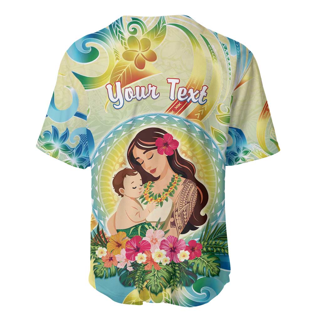 Personalised Hawaii Mother's Day Baseball Jersey I Love You Mom DT04 - Polynesian Pride