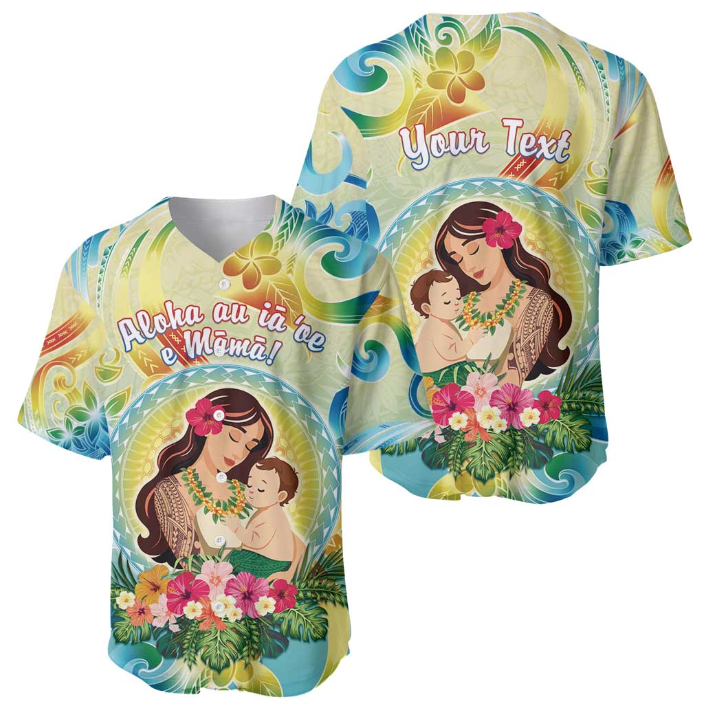 Personalised Hawaii Mother's Day Baseball Jersey I Love You Mom DT04 - Polynesian Pride