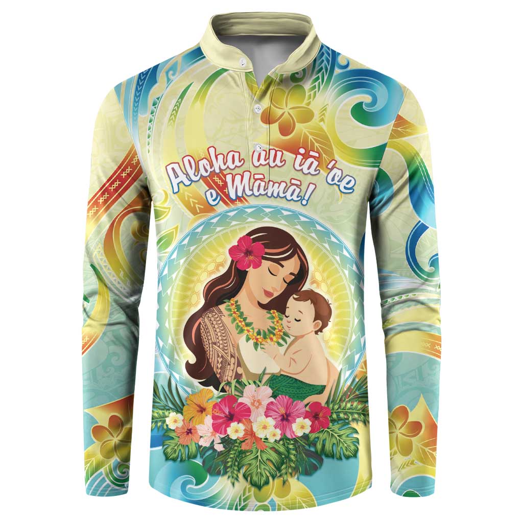 Personalised Hawaii Mother's Day Button Sweatshirt I Love You Mom