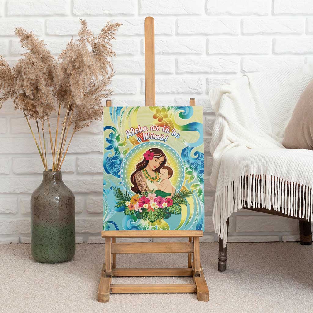 Hawaii Mother's Day Canvas Wall Art I Love You Mom