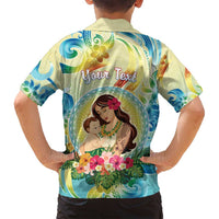Personalised Hawaii Mother's Day Family Matching Puletasi and Hawaiian Shirt I Love You Mom DT04 - Polynesian Pride