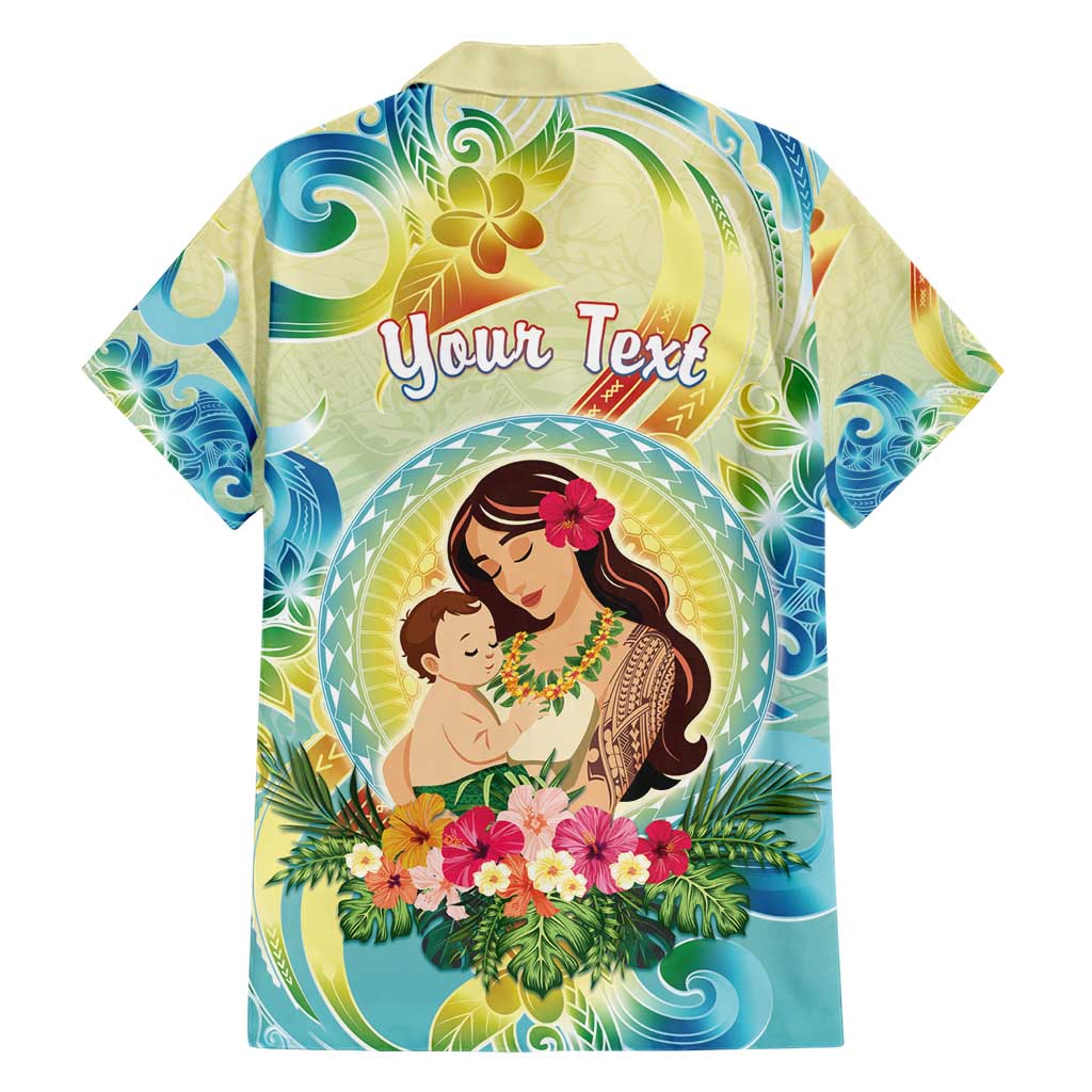 Personalised Hawaii Mother's Day Family Matching Short Sleeve Bodycon Dress and Hawaiian Shirt I Love You Mom DT04 - Polynesian Pride