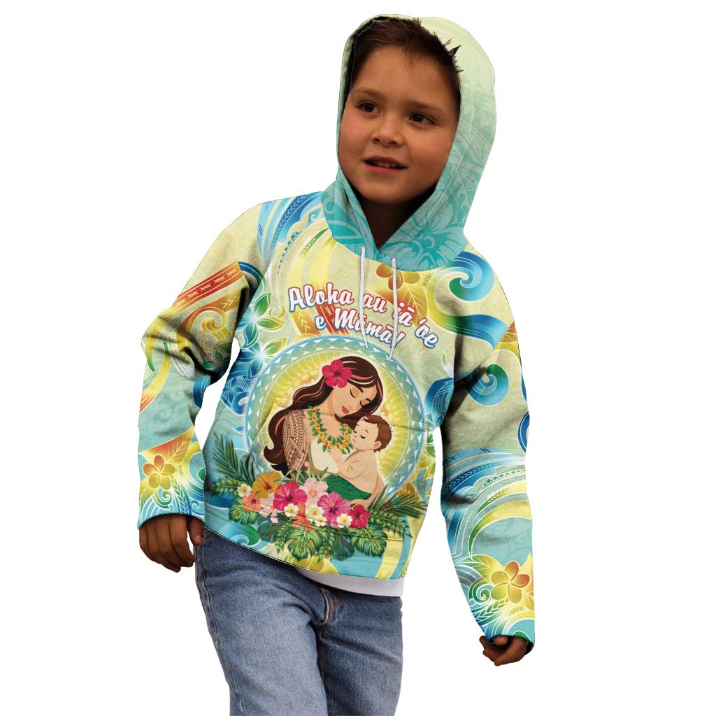 Personalised Hawaii Mother's Day Kid Hoodie I Love You Mom