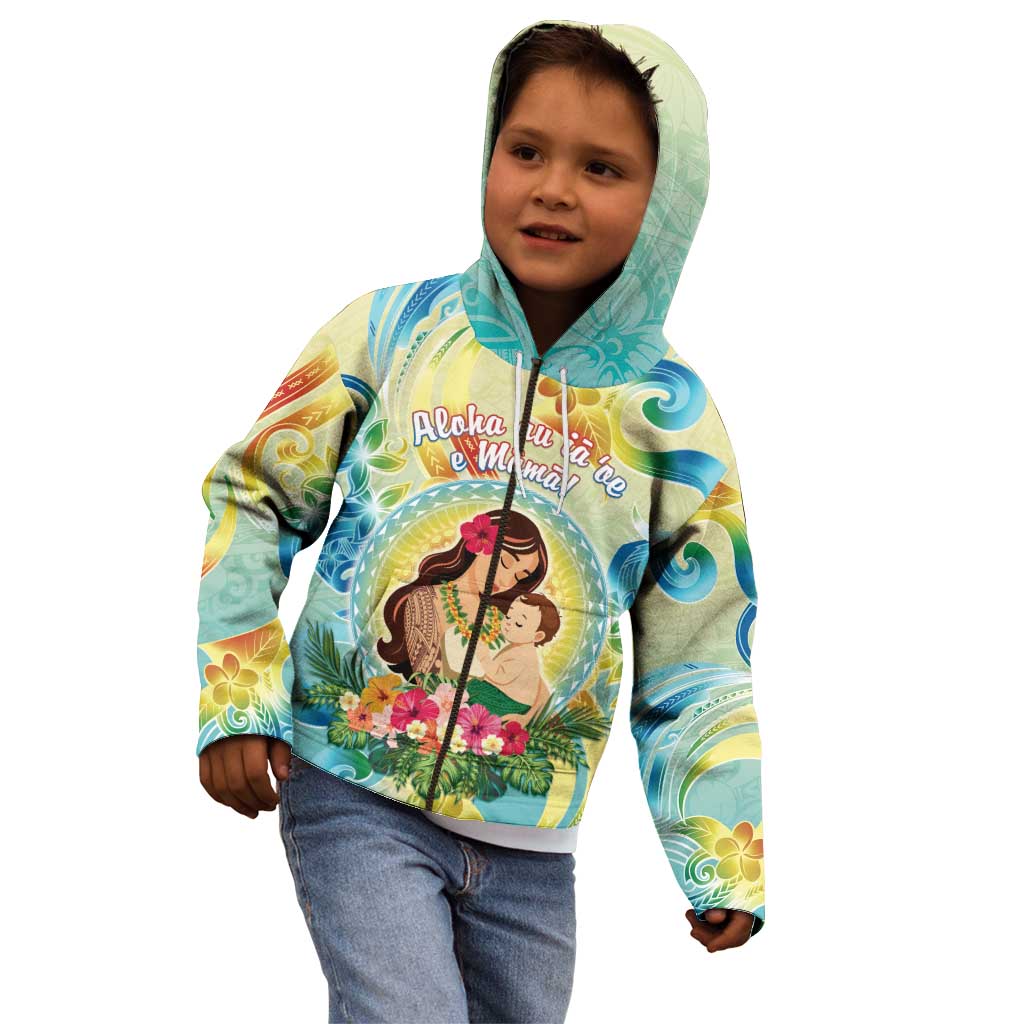 Personalised Hawaii Mother's Day Kid Hoodie I Love You Mom