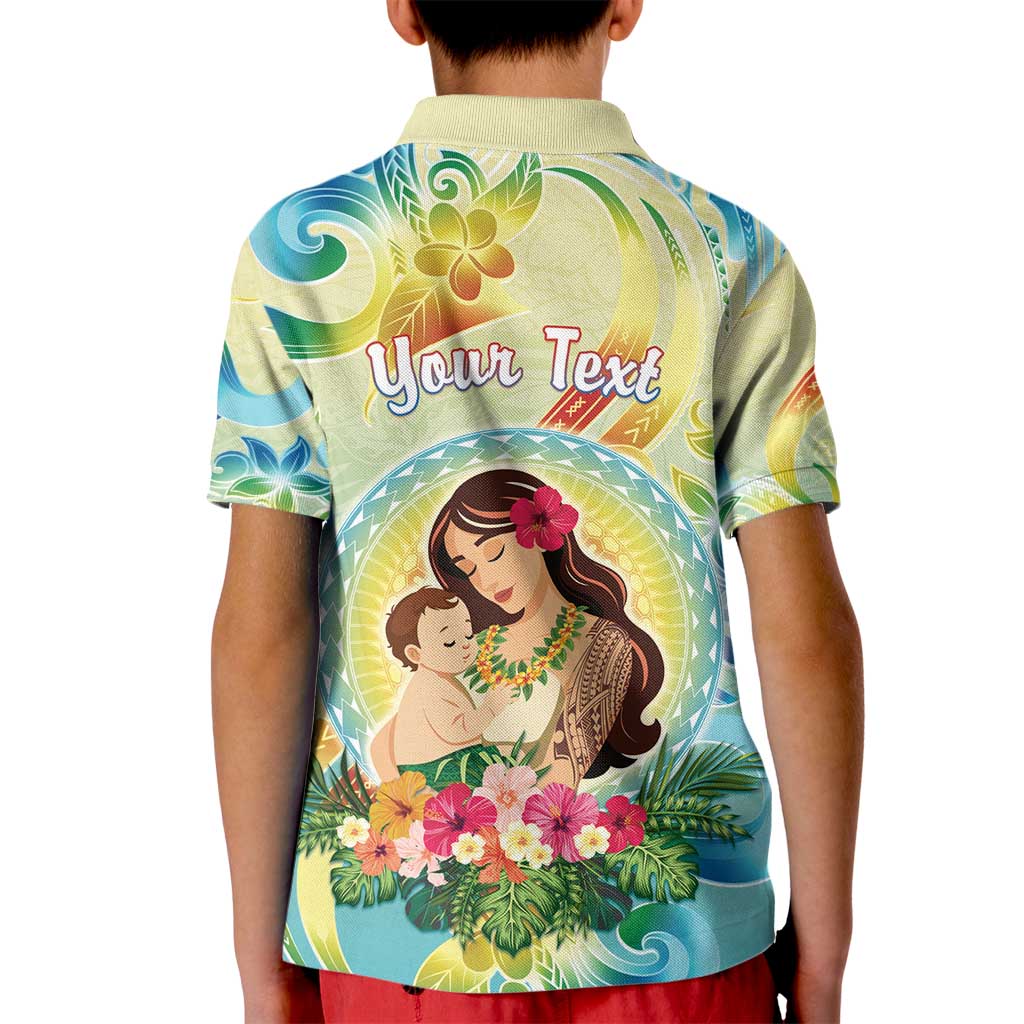 Personalised Hawaii Mother's Day Kid Polo Shirt I Love You Mom DT04 - Polynesian Pride